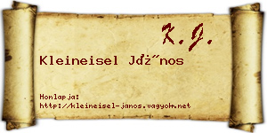 Kleineisel János névjegykártya