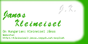 janos kleineisel business card