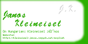 janos kleineisel business card